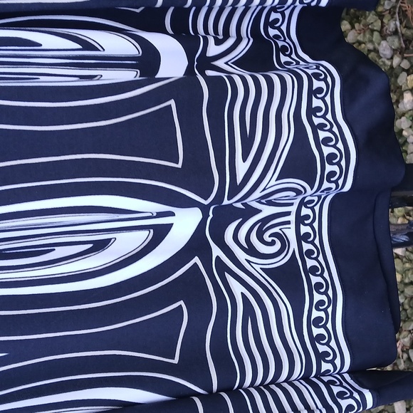 White House Black Market Blue and White Spaghetti Strap Sundress Sz Medium - Picture 12 of 13